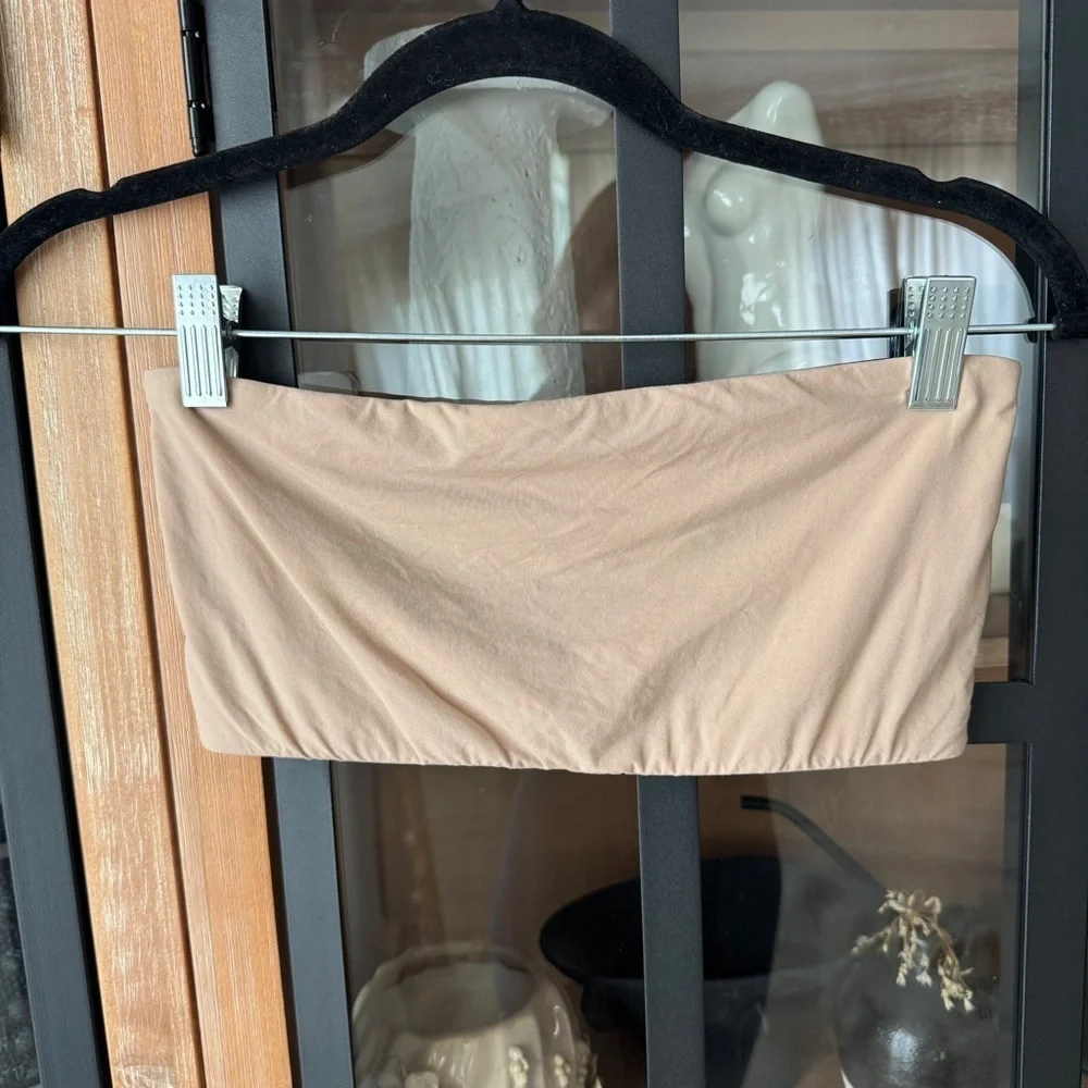 SKIMS fits everybody strapless bandeau bra bralette clay nude beige tube top - Picture 1 of 3